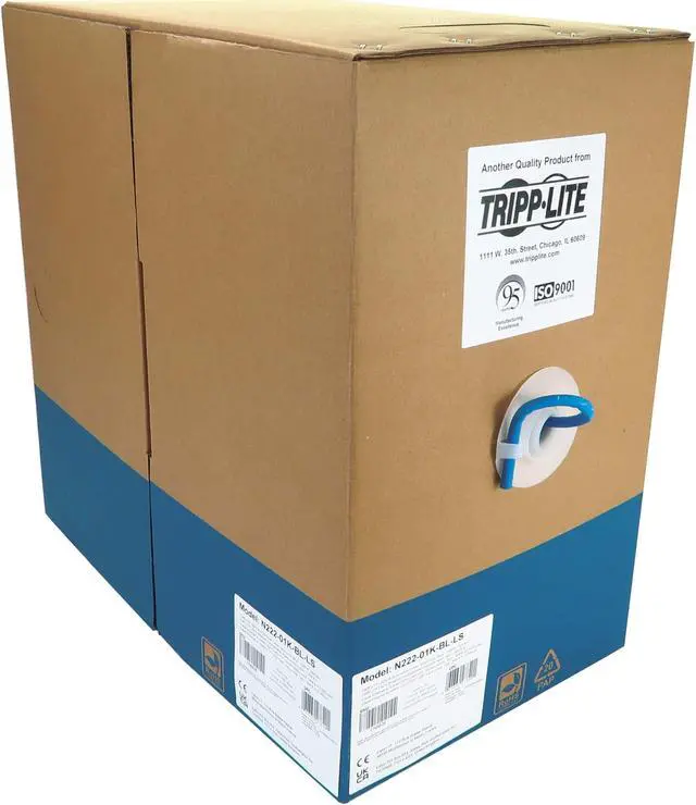 Alt view image 9 of 14 - Tripp Lite 1000ft Cat6 1G Solid Core UTP Bulk Ethernet Cable Blue N22201KBLLS