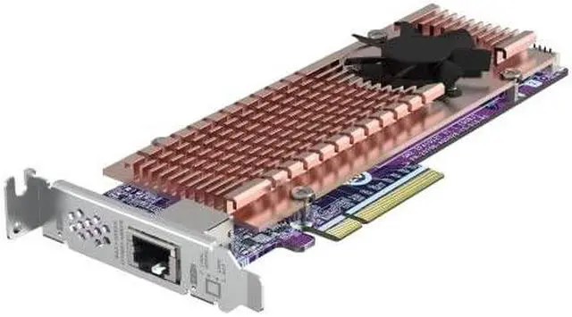 Alt view image 7 of 8 - QNAP QM2-2P410G1T 2 x M.2 PCIe Gen4 NVMe SSD & 1 x 10GbE Port Expansion Card
