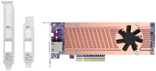 Alt view image 8 of 8 - QNAP QM2-2P410G1T 2 x M.2 PCIe Gen4 NVMe SSD & 1 x 10GbE Port Expansion Card