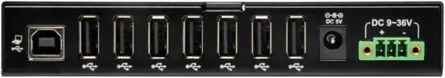 Alt view image 12 of 15 - tripp lite industrial u223-007-ind - hub - 7 x hi-speed usb - din rail mountable, wall-mountable