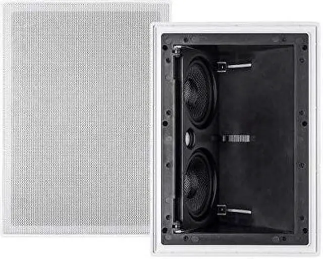 Alt view image 17 of 20 - Monoprice 2-way Carbon Fiber In-Wall Surround Speaker - Dual 5.25 Inch (Single) Vari-Angled With Paintable Grille - Alpha Series