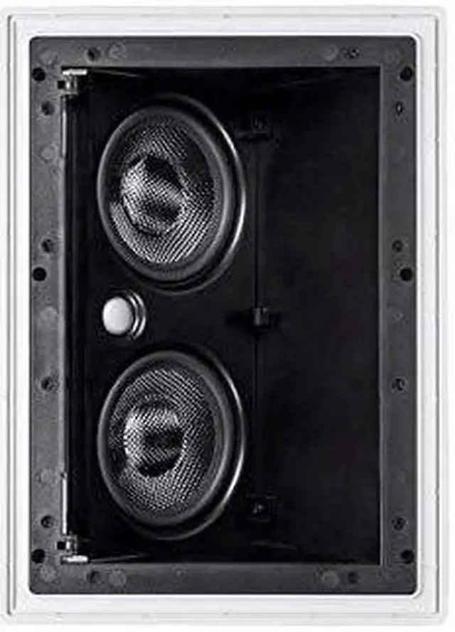 Alt view image 20 of 20 - Monoprice 2-way Carbon Fiber In-Wall Surround Speaker - Dual 5.25 Inch (Single) Vari-Angled With Paintable Grille - Alpha Series