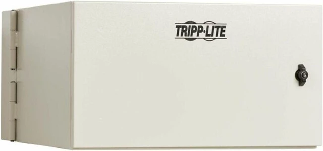 Main image of Tripp Lite - SRN4G6US - Tripp Lite SmartRack Industrial Enclosure with Lock - NEMA 4, Wall Mount, Metal Construction, Hinged Back, 28 in. Depth, 6U, Gray - for DVR, PDU, Patch Panel, UPS, Switch - 6U