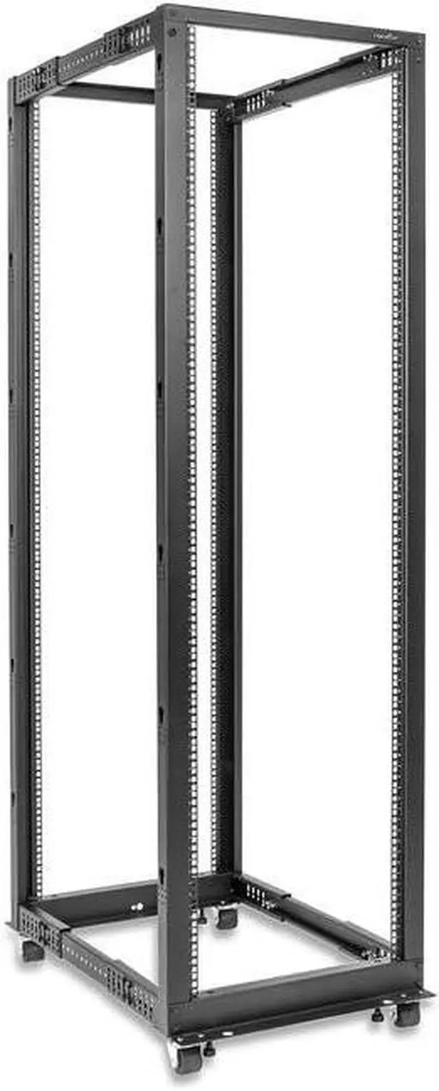 Main image of SolidRack 42U Adjustable Depth Open Frame 4 Post Rack w/ Casters