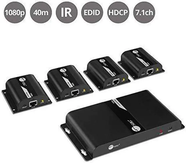 Alt view image 17 of 20 - Siig 4-Port Hdmi Splitter Over Cat6 Extender With Ir - 40M
