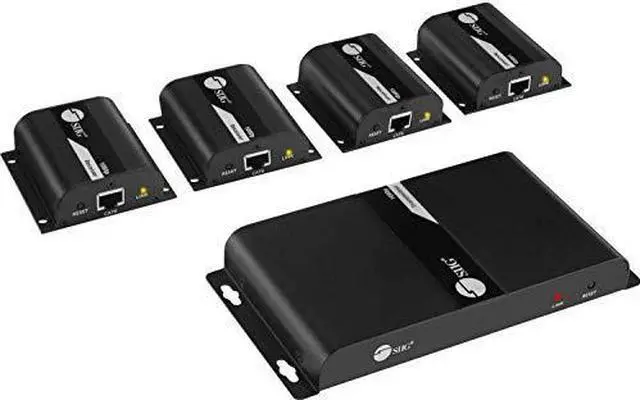 Alt view image 16 of 20 - Siig 4-Port Hdmi Splitter Over Cat6 Extender With Ir - 40M