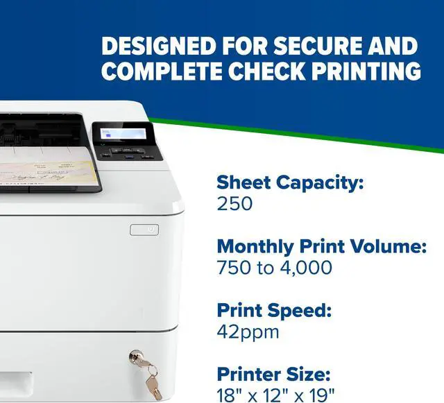 Alt view image 3 of 6 - TROY 4001DN MICR Printer, Check Printing, 250 Sheet Capacity, 1 Locking Tray, 3 Trays Maximum, Up to 42ppm