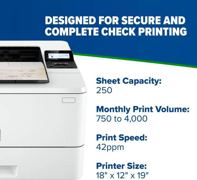 Alt view image 3 of 6 - TROY 4001DN MICR Printer, Check Printing, 250 Sheet Capacity, 1 Locking Tray, 3 Trays Maximum, Up to 42ppm