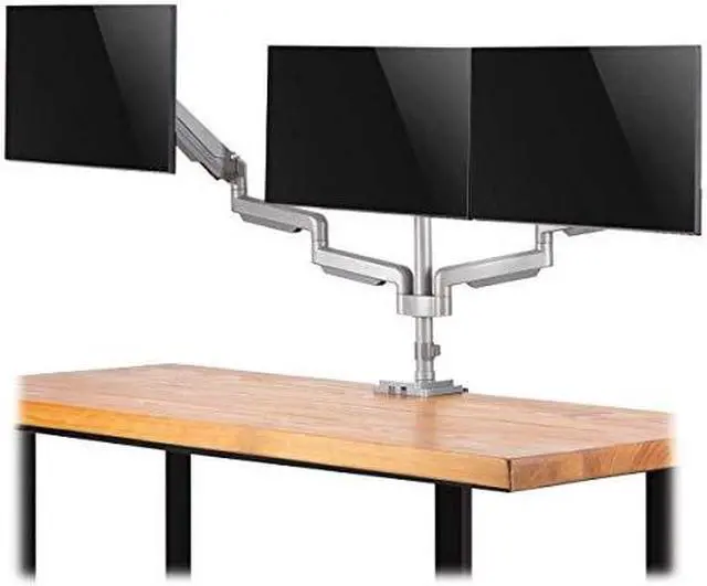 Alt view image 13 of 15 - Tripp Lite Triple-Display Flex-Arm Desktop Clamp for 17" to 30" Flat-Screen Displays - USB and Audio Ports, Aluminum, DDR1730TAL