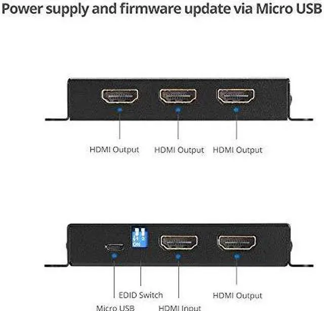 Alt view image 14 of 17 - SIIG CE-H23L11-S1 4 Port HDMI 2.0 HDR Mini Spli