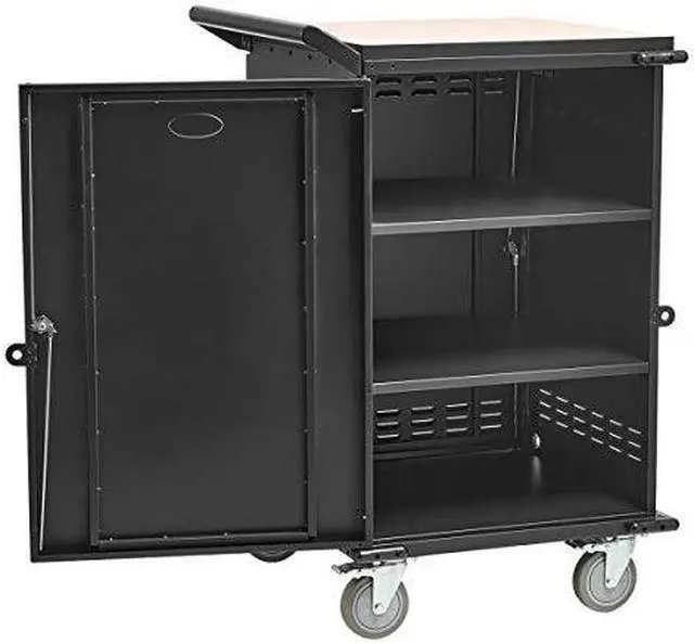 Alt view image 7 of 10 - Tripp Lite CSCSTORAGE1 Locking Storage Cart for Mobile Devices and AV Equipment