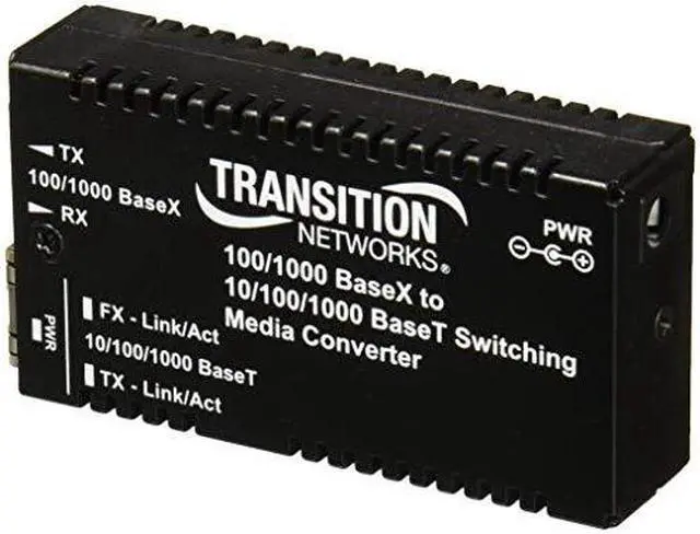 Alt view image 13 of 14 - Transition Networks M/GE-PSW-SFP-01-NA Mini 10/100/1000 Bridging Media Converter