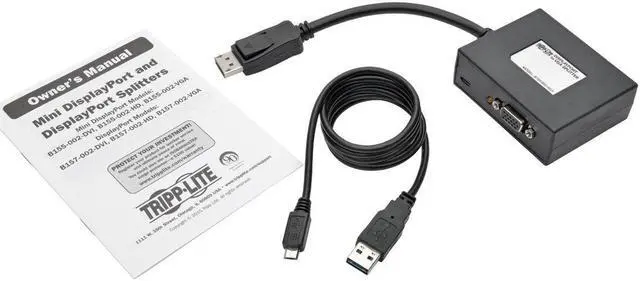 Alt view image 16 of 17 - Tripp Lite Mfg Co. 2Port Dp To Vga Splitter (B157-002-VGA)