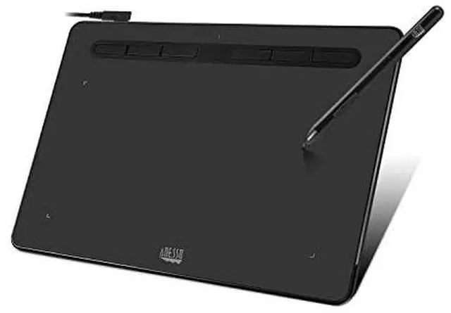 Alt view image 12 of 17 - Adesso 8" x 5" Graphic Tablet - Graphics Tablet - 8" x 5" - 5080 lpi Cable - 8192 Pressure Level - Pen - 1 - Mac, PC - Black