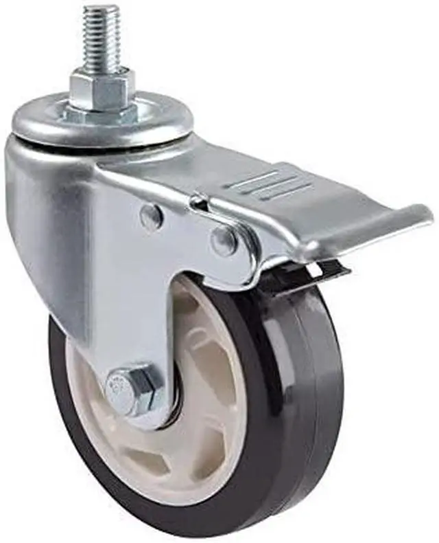 Alt view image 3 of 3 - Tripp Lite DMCCASTER Locking Caster Kit for Rolling TV/Monitor Carts - Heavy Duty, Swivel, 4 in. Diameter, 4 Casters
