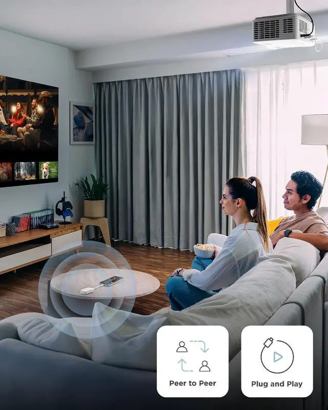 Alt view image 12 of 16 - ViewSonic PJ-WPD-700 Wireless Screen Casting Kit with 1080p Full HD Support, USB-C, and HDMI inputs for Plug-and-Play Functionality.