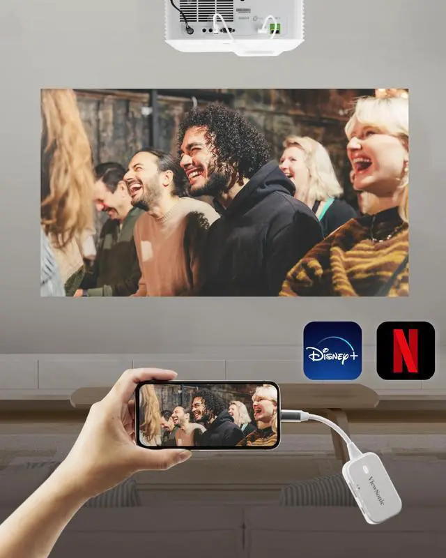 Alt view image 15 of 16 - ViewSonic PJ-WPD-700 Wireless Screen Casting Kit with 1080p Full HD Support, USB-C, and HDMI inputs for Plug-and-Play Functionality.