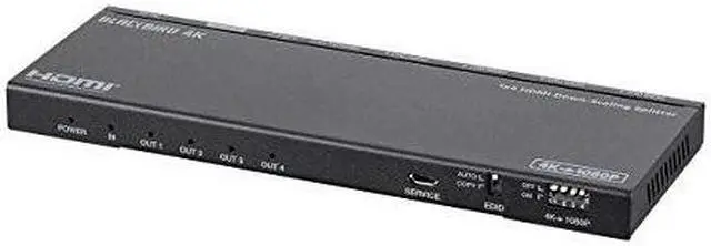Alt view image 8 of 19 - Monoprice Blackbird 4K 1x4 HDMI Splitter, Supports HDMI 2.0, HDCP 2.2, 4K@60Hz, YCbCr 4:4:4, Featuring 4K to 1080p Downscaling