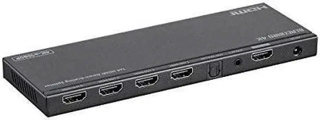 Alt view image 9 of 19 - Monoprice Blackbird 4K 1x4 HDMI Splitter, Supports HDMI 2.0, HDCP 2.2, 4K@60Hz, YCbCr 4:4:4, Featuring 4K to 1080p Downscaling