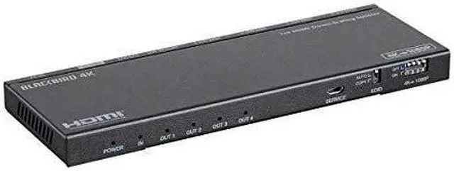 Alt view image 11 of 19 - Monoprice Blackbird 4K 1x4 HDMI Splitter, Supports HDMI 2.0, HDCP 2.2, 4K@60Hz, YCbCr 4:4:4, Featuring 4K to 1080p Downscaling