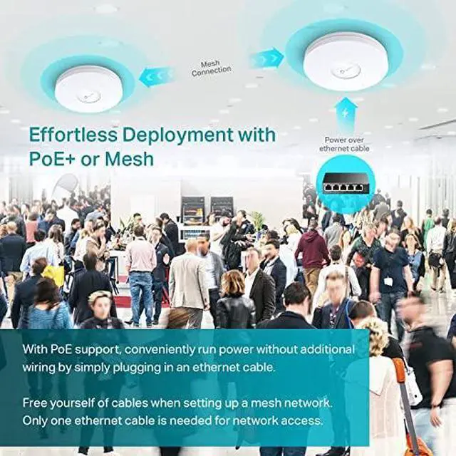 Alt view image 19 of 19 - TP-Link EAP620 HD | Omada WiFi 6 AX1800 Wireless Gigabit Access Point for High-Density Deployment PoE+ Powered