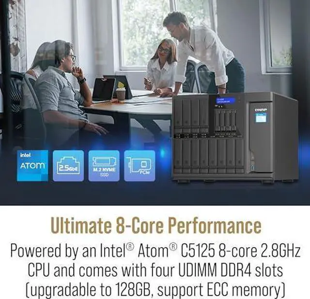 Alt view image 13 of 16 - QNAP Turbo NAS TS-1655-8G SAN/NAS Storage System TS-1655-8G-US