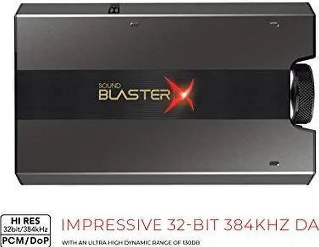 Alt view image 18 of 19 - Sound BlasterX G6 Hi-Res 130db 32bit/384kHz Gaming DAC