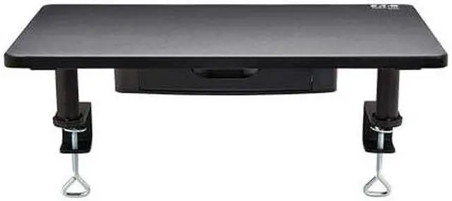Alt view image 5 of 15 - Tripp Lite Clamp-on Universal Monitor Riser Stand with Storage Drawer, Monitor Shelf for Desk, Black, TAA Complaint, 5-Year Warranty (WWSSC Clamp-On Series)