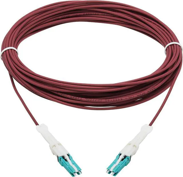 Alt view image 9 of 11 - Tripp Lite 10m 400Gb Duplex Multimode 50/125 OM4 Fiber Optic Cable, Magenta