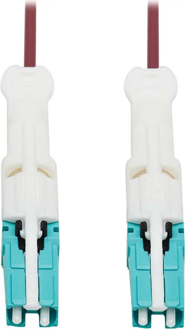 Alt view image 7 of 11 - Tripp Lite 10m 400Gb Duplex Multimode 50/125 OM4 Fiber Optic Cable, Magenta