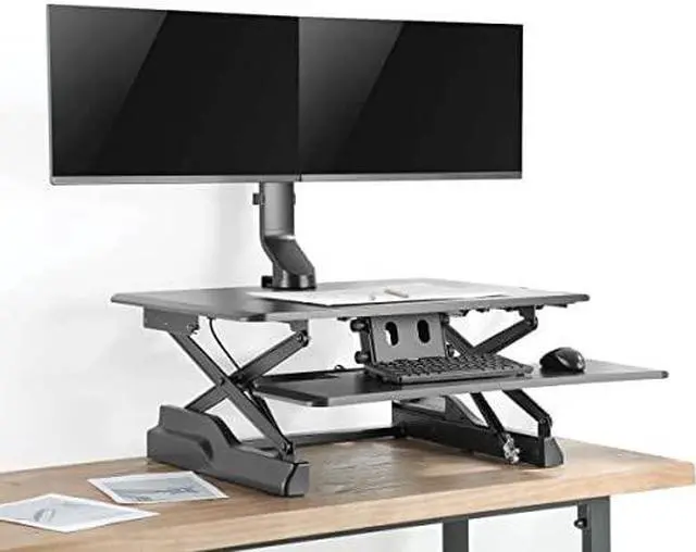 Alt view image 19 of 20 - Tripp Lite Dual-Display Monitor Arm w/ Desk Clamp Height Adjustable 17-27in