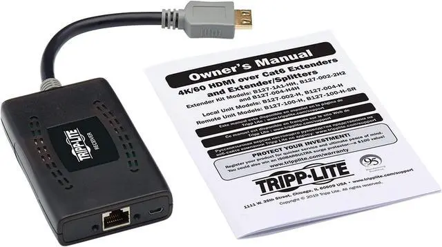 Alt view image 15 of 15 - Tripp Lite B127P-100-H-SR HDMI over Cat6 Passive Remote Receiver B127P100HSR