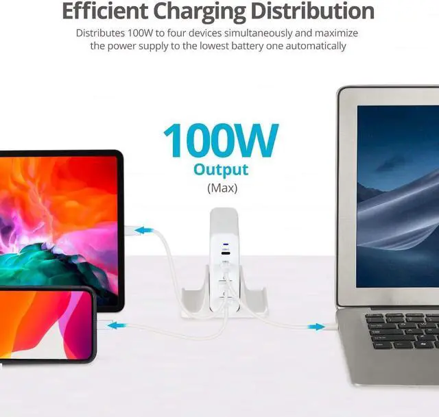 Alt view image 19 of 20 - SIIG AC ACPW1P11S1 100W Dual USBC PD30 PPS  QC 30 Combo Power Charger WH