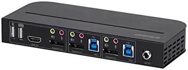 Alt view image 11 of 15 - Monoprice Blackbird 4K DisplayPort 1.4 USB 3.0 4x1 KVM Switch, 4K@60Hz, HDR, YCbCr 4:4:4, HDCP 2.2, Share 4 Computers with 1 Keyboard Mouse Monitor Printer