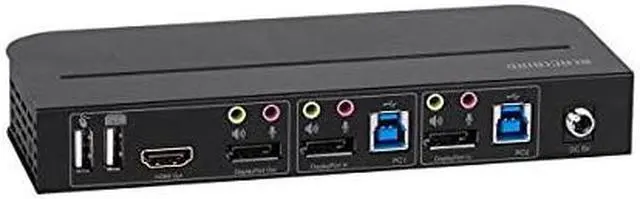 Alt view image 12 of 15 - Monoprice Blackbird 4K DisplayPort 1.4 USB 3.0 4x1 KVM Switch, 4K@60Hz, HDR, YCbCr 4:4:4, HDCP 2.2, Share 4 Computers with 1 Keyboard Mouse Monitor Printer
