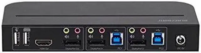 Alt view image 14 of 15 - Monoprice Blackbird 4K DisplayPort 1.4 USB 3.0 4x1 KVM Switch, 4K@60Hz, HDR, YCbCr 4:4:4, HDCP 2.2, Share 4 Computers with 1 Keyboard Mouse Monitor Printer