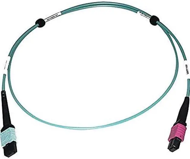 Alt view image 10 of 10 - Tripp Lite 1m 400G Multimode 50/125 OM4 Fiber Optic Cable Aqua N846D01M24DAQ