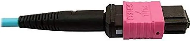 Alt view image 8 of 10 - Tripp Lite 1m 400G Multimode 50/125 OM4 Fiber Optic Cable Aqua N846D01M24DAQ