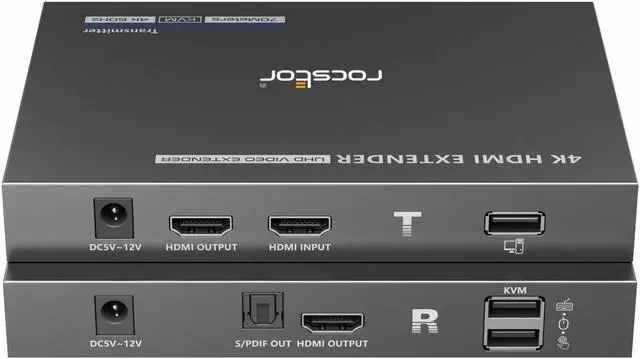 Alt view image 3 of 3 - TrueReach 4K@60Hz HDMI Extender over CAT6/CAT6a/Cat7 Ethernet Cable Y10G001B1
