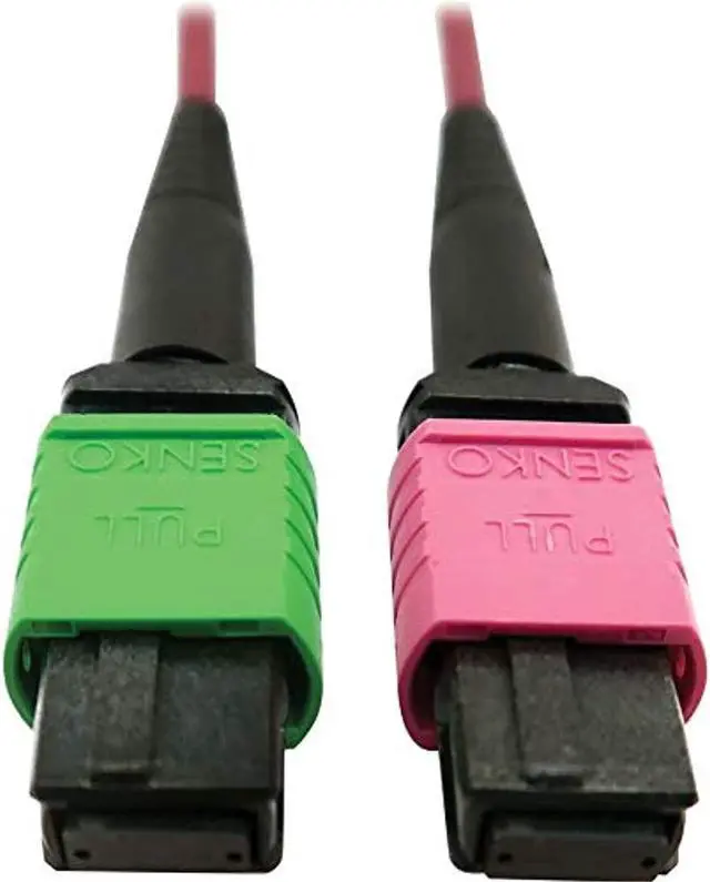 Alt view image 8 of 10 - Tripp Lite 3m 400G Multimode 50/125 OM4 Fiber Optic Cable, Magenta N846D03M16BMG