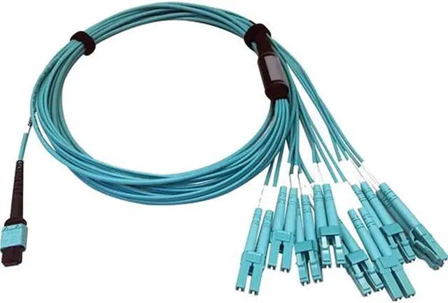 Alt view image 7 of 10 - Tripp Lite 3m 400G Multimode 50/125 OM4 Fiber Optic Cable Aqua N846D03M24CAQ