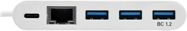 Alt view image 12 of 15 - Tripp Lite 3-Port USB-C hub w/ GbE, USB-C Charging USB Type C USB 3.1 Hub (U460-003-3AG-C)