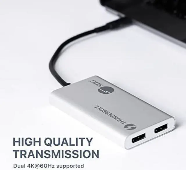 Alt view image 17 of 19 - SIIG Thunderbolt 3 to Dual DP 1.2 Adapter JUTB0611S1