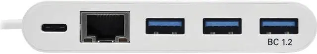 Alt view image 15 of 15 - Tripp Lite 3-Port USB-C hub w/ GbE, USB-C Charging USB Type C USB 3.1 Hub (U460-003-3AG-C)