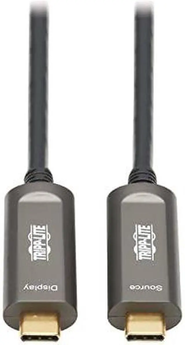 Alt view image 15 of 20 - Tripp Lite USB-C to USB-C Plenum-Rated Fiber Active Optical Cable (AOC) - 4K 60 Hz, HDR, 4:4:4, M/M, Black, 10 m - 32.81 ft USB-C Data Transfer Cable for MacBook, Notebook, HDTV, Monitor, TV, Projecto