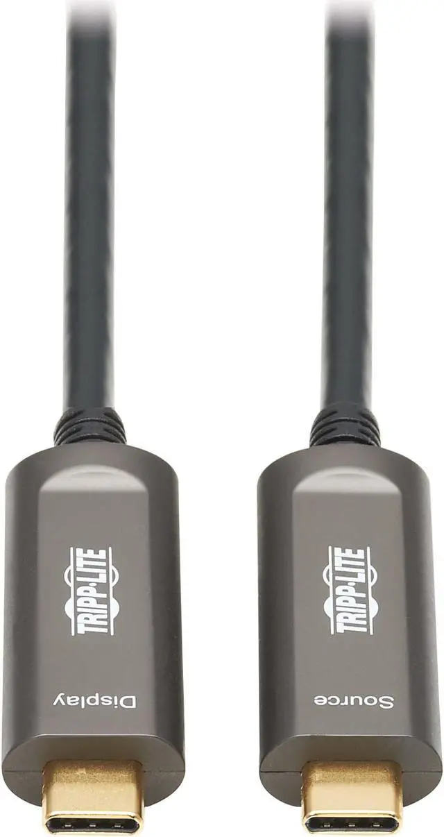 Alt view image 14 of 20 - Tripp Lite USB-C to USB-C Plenum-Rated Fiber Active Optical Cable (AOC) - 4K 60 Hz, HDR, 4:4:4, M/M, Black, 10 m - 32.81 ft USB-C Data Transfer Cable for MacBook, Notebook, HDTV, Monitor, TV, Projecto