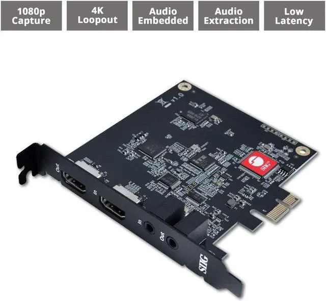 Alt view image 18 of 20 - SIIG Live Game HDMI Capture PCIe Card