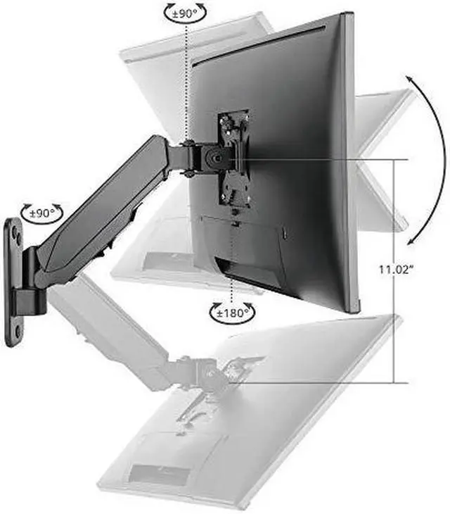 Alt view image 13 of 16 - Siig Mounting Arm For Monitor - Black