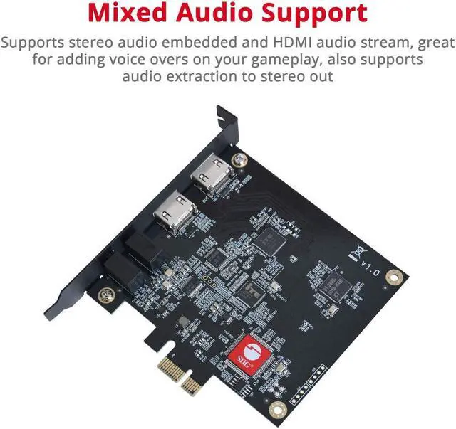 Alt view image 20 of 20 - SIIG Live Game HDMI Capture PCIe Card