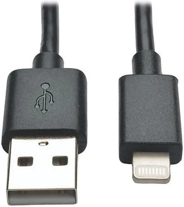 Alt view image 12 of 14 - Tripp Lite M100-10N-BK-10 Black MFi Certified Lightning to USB Cable Sync Charge Apple iPhone iPod iPad 10pc